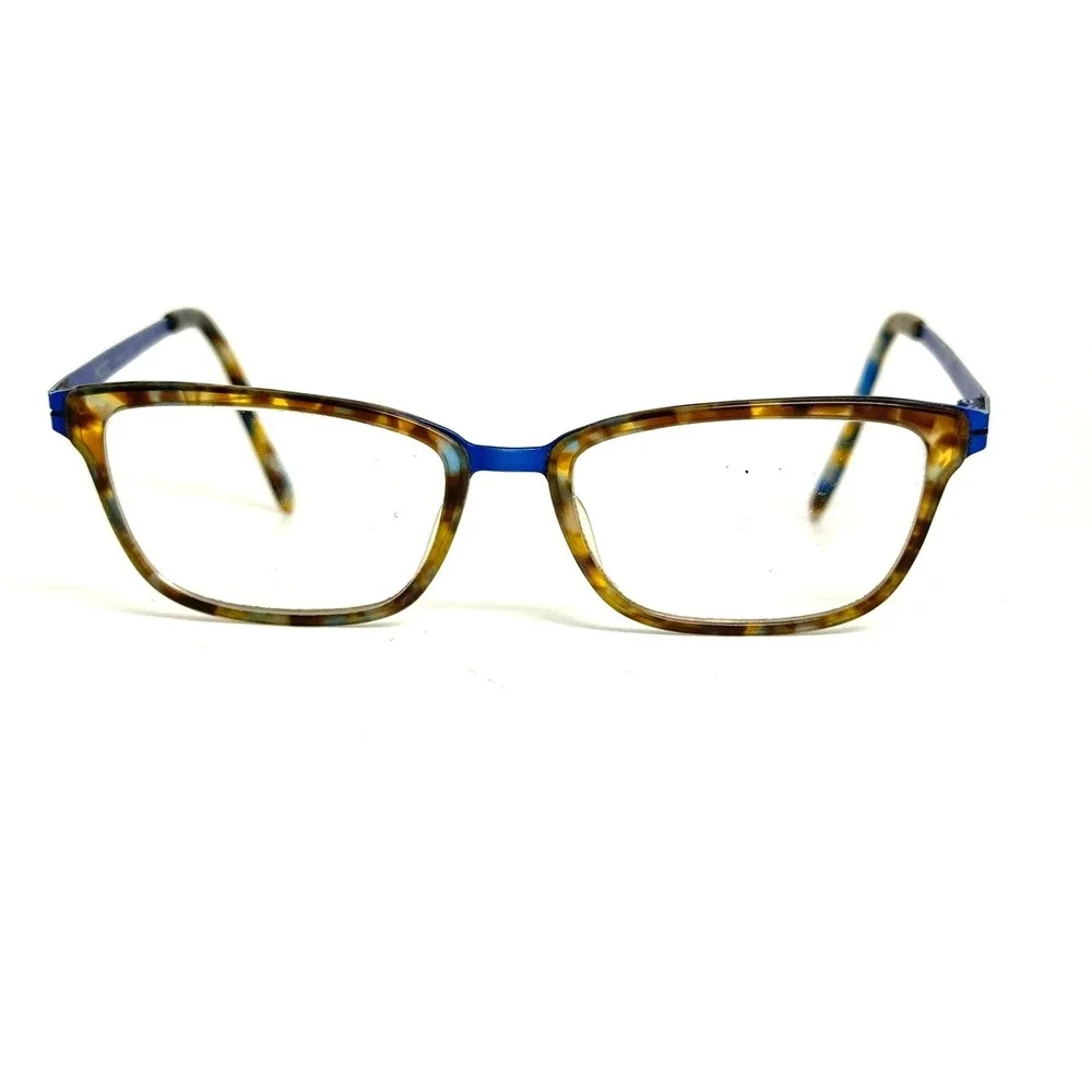Modo 4500 Titanium Eyeglasses Blue Tortoise Rectangular Frames 49-16-138